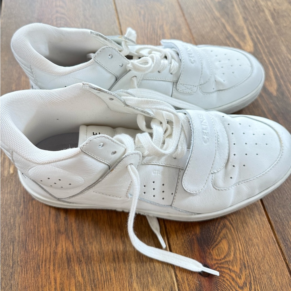 CELINE CT-02 Mid White leather Sneakers – Size 38